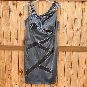 Gray Formal MIDI Dress, Size 16